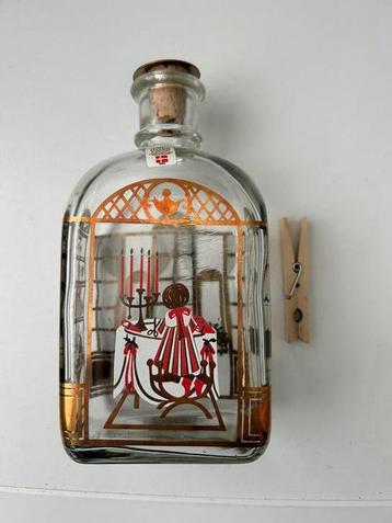 Vintage oude karaf fles 1989 Holmegaards Christmas bottle beschikbaar voor biedingen