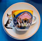 Kop en Schotel met Katten Design rosina wachtmeister, Keramiek, Ophalen of Verzenden, Zo goed als nieuw, Overige stijlen