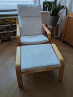 IKEA POÄNG fauteuil + voetenbankje (als set of los te koop), Ophalen, 75 tot 100 cm, Zo goed als nieuw, Scandinavisch / Modern / Tijdloos