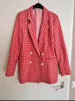 Geruitte blazer loavies ruiten roze rood, Kleding | Dames, Ophalen of Verzenden, Jasje, Roze, Maat 36 (S)