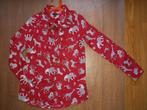 NIEUW!!  Supermooi rood blousje met dieren maat 152-158, Ophalen of Verzenden, Nieuw, Meisje, Overhemd of Blouse