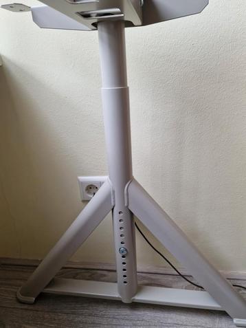 Ikea desk metal legs adjustable size in cream