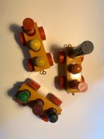 Vintage SIO Houten Speelgoed Trein treinje, Ophalen of Verzenden, Gebruikt, Duw- of Trekspeelgoed