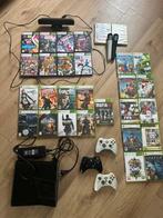 Xbox360 + 3 controllers + kinect sensor + 2 microfoons + 29x, Spelcomputers en Games, Ophalen of Verzenden, Zo goed als nieuw