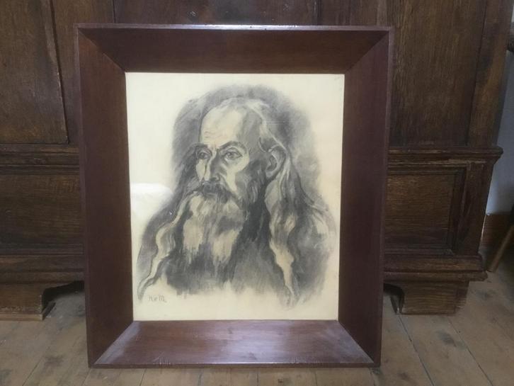 Houtskooltekening Han van Meegeren, Antiek en Kunst, Kunst | Tekeningen en Foto's, Ophalen