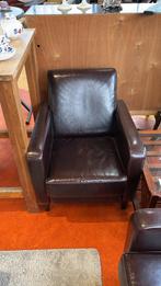 2 Leren fauteuils, Ophalen, Zo goed als nieuw, 75 tot 100 cm, Leer