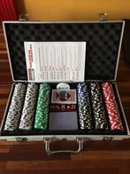 Pokerset 300 Chips in mooie aluminium koffer, Drie of vier spelers, Ophalen, Zo goed als nieuw