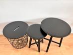 Ikea tafeltjes - KVISTBRO + KRAGSTA, Huis en Inrichting, Minder dan 55 cm, Gebruikt, Rond, Hout