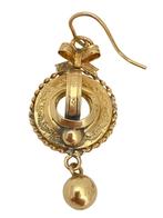 Antieke gouden oorhangers. Nederland 4e kw 19e eeuw., Verzenden, Goud, Oorbellen