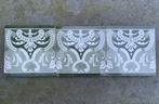Drie Jugendstil-Art Nouveau tegels, Gilliot-Hemiksem, Ophalen of Verzenden