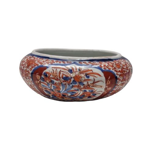 Ovale Imari porseleinen bloempotje, 20e eeuw, Antiek en Kunst, Curiosa en Brocante, Ophalen of Verzenden