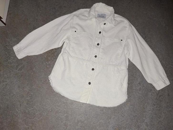 Stradivarius rib blouse maat XS - S    ZGAN, Kleding | Dames, Jassen | Zomer, Zo goed als nieuw, Maat 36 (S), Wit, Ophalen of Verzenden