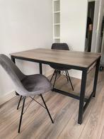 Grey velvet chairs // Grijze fluwelen stoelen, Huis en Inrichting, Stoelen, Ophalen, Zo goed als nieuw, Grijs, Twee
