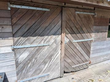 Dubbele stal deur, boerderij draaideuren. Hardhout.  beschikbaar voor biedingen