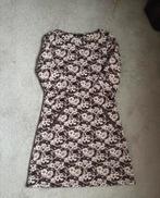 Leuk jurkje met driekwarts mouwen - Vegas Collection, Bruin, Ophalen of Verzenden, Zo goed als nieuw, Maat 36 (S)