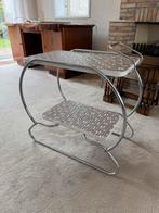Vintage serveertafel - MOET NU WEG, Huis en Inrichting, Tafels | Bijzettafels, Ophalen, Metaal of Aluminium, Zo goed als nieuw