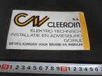 sticker goirle cleerdin bv beveiligingen brand en inbraak, Ophalen, Zo goed als nieuw, Bedrijf of Vereniging