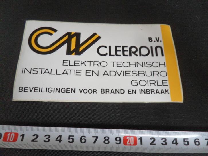 sticker goirle cleerdin bv beveiligingen brand en inbraak, Verzamelen, Stickers, Zo goed als nieuw, Bedrijf of Vereniging, Ophalen