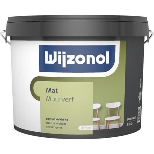 Wijzonol muurverf 10 Liter € 89,95, Doe-het-zelf en Verbouw, Verf, Beits en Lak, Nieuw, Verf, 5 tot 10 liter, Overige kleuren