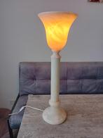 Vintage albasten tafellamp, Ophalen of Verzenden, Gebruikt, 50 tot 75 cm
