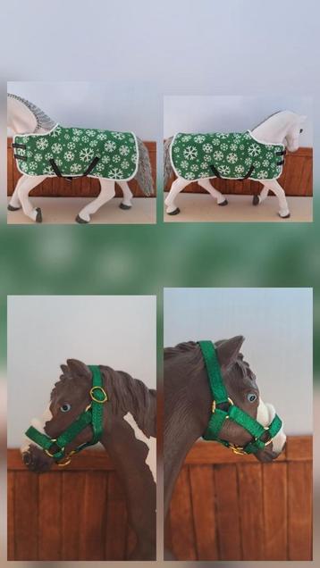 Schleich halster en deken setje groen beschikbaar voor biedingen