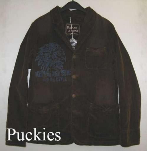SALE* Bruin Replay&Sons jongens rib colbert maat 164 NieuW a, Kinderen en Baby's, Kinderkleding | Maat 164, Nieuw, Jongen, Jas