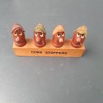 Vintage Kurken Stoppers Set - Houten Figuren, Ophalen