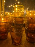 Antiek frans onregematig gevormd processie glaasjes, Ophalen of Verzenden