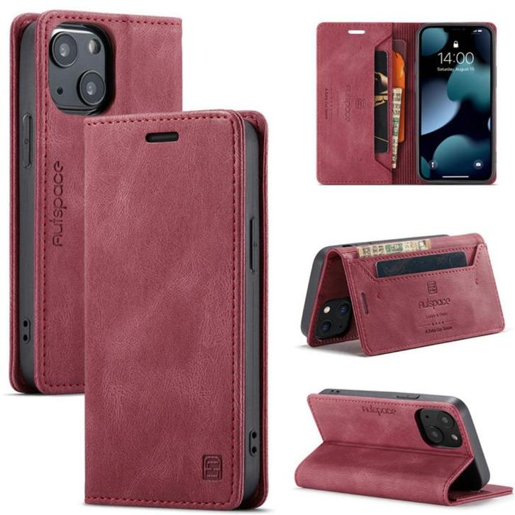 Luxe Flip Case met Kaarthouder voor iPhone 13 Mini _ Rood, Telecommunicatie, Mobiele telefoons | Hoesjes en Frontjes | Apple iPhone