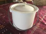 Vintage Emaille Emmertje met Deksel, Ophalen of Verzenden