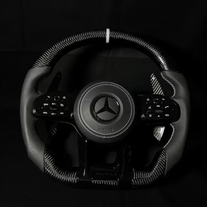 Mercedes DIKKE stuur upgrade AMG black on black, Auto diversen, Tuning en Styling, Ophalen of Verzenden