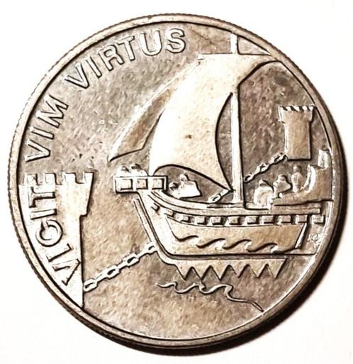 Haarlem 750 jaar: penning 1 damiaatje (5 gulden) 1245-1995, Postzegels en Munten, Penningen en Medailles, Overige materialen, Nederland