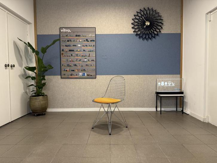 Vitra | Eames | DKR Wire Chair | Chrome – Zitkussen | 4x, Huis en Inrichting, Stoelen, Zo goed als nieuw, Vier, Metaal, Stof, Overige kleuren
