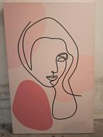 Vrouwen gezicht gedrukt op canvas doek, Huis en Inrichting, Woonaccessoires | Schilderijen, Tekeningen en Foto's, Ophalen, Zo goed als nieuw
