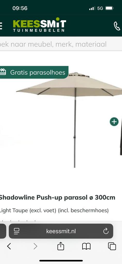 Gebruikt maar prima staat, Tuin en Terras, Parasols, Zo goed als nieuw, Parasolvoet, Ophalen of Verzenden