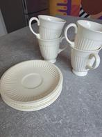 4 koffiekop en schotel Wedgwood Edme, Huis en Inrichting, Keuken | Servies, Wedgwood, Kop(pen) en/of Schotel(s), Gebruikt, Ophalen