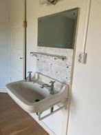 Vintage wastafel jaren ‘30 marmer, Ophalen, Gebruikt, 50 tot 100 cm, Minder dan 100 cm