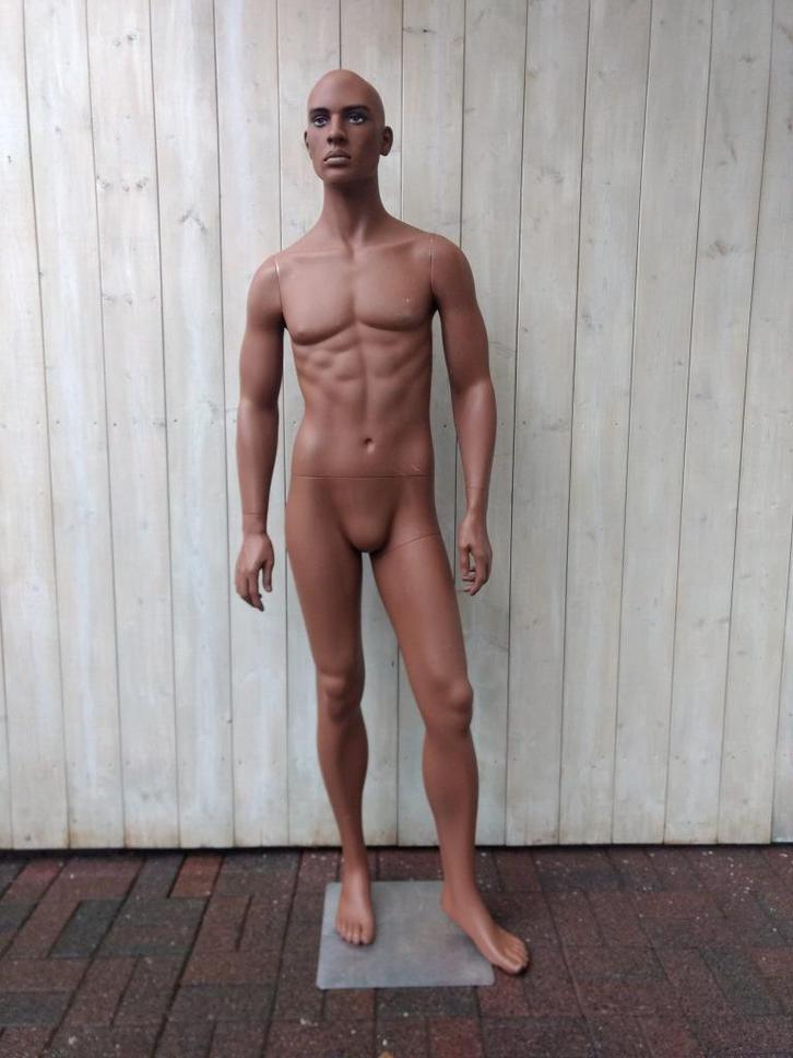 mooie donkere etalagepop man paspop, Hobby en Vrije tijd, Naaien en Fournituren, Gebruikt, Paspop, Ophalen of Verzenden