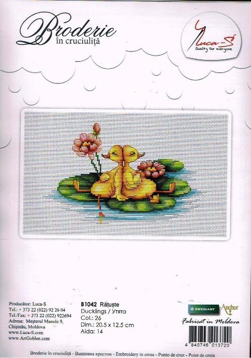 Cado luca borduurpakket  2 lieve eendjes  1042, Hobby en Vrije tijd, Borduren en Borduurmachines, Nieuw, Borduurpakket, Handborduren