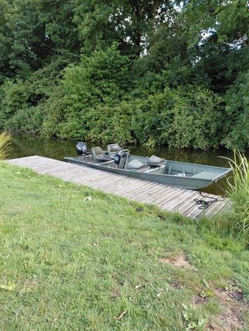 Alumacraft platbodem console 15 pk incl. trailer beschikbaar voor biedingen