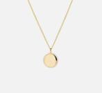 Ketting munt S925 + toplaag Rhodium / 14K goud Cadeau tip, Sieraden, Tassen en Uiterlijk, Kettingen, Met edelsteen, Nieuw, Ophalen of Verzenden