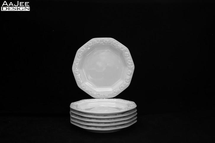 6 x Rosenthal - Maria Classic - Petitfour / gebaksbordjes, Huis en Inrichting, Keuken | Servies, Zo goed als nieuw, Bord(en), Effen