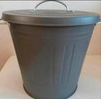 Prullenbak grijs met deksel, Huis en Inrichting, Woonaccessoires | Prullenbakken, Ophalen of Verzenden, Zo goed als nieuw, Minder dan 50 cm