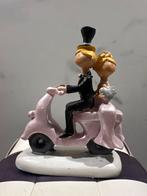 Taarttopper bruidspaar roze scooter, Ophalen of Verzenden, Zo goed als nieuw, Overige typen, Geboorte of Huwelijk