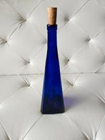 Blauwe glazen fles, Antiek en Kunst, Ophalen of Verzenden