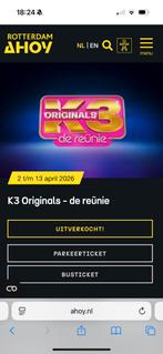 2 Tribune kaarten voor K3 zaterdag 4 April, Twee personen