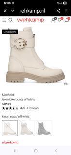 enkellaarsjes ecru offwhite 39 leder leer gratis kleding, Ophalen of Verzenden, Zo goed als nieuw, Wit
