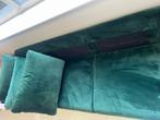 Groene Velvet Bank - Stijlvol en Comfortabel!, Huis en Inrichting, Banken | Bankstellen, Ophalen, Gebruikt, Driepersoons, 75 tot 100 cm