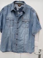 Superruim stoer PME Legend jeansoverhemd maat 3XL, Ophalen, Blauw, Zo goed als nieuw, Overige halswijdtes