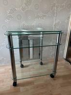 Glazen TV Meubel met Draaischijf - Ideaal voor Slaapkamer, Minder dan 45 cm, Minder dan 55 cm, Gebruikt, Ophalen of Verzenden